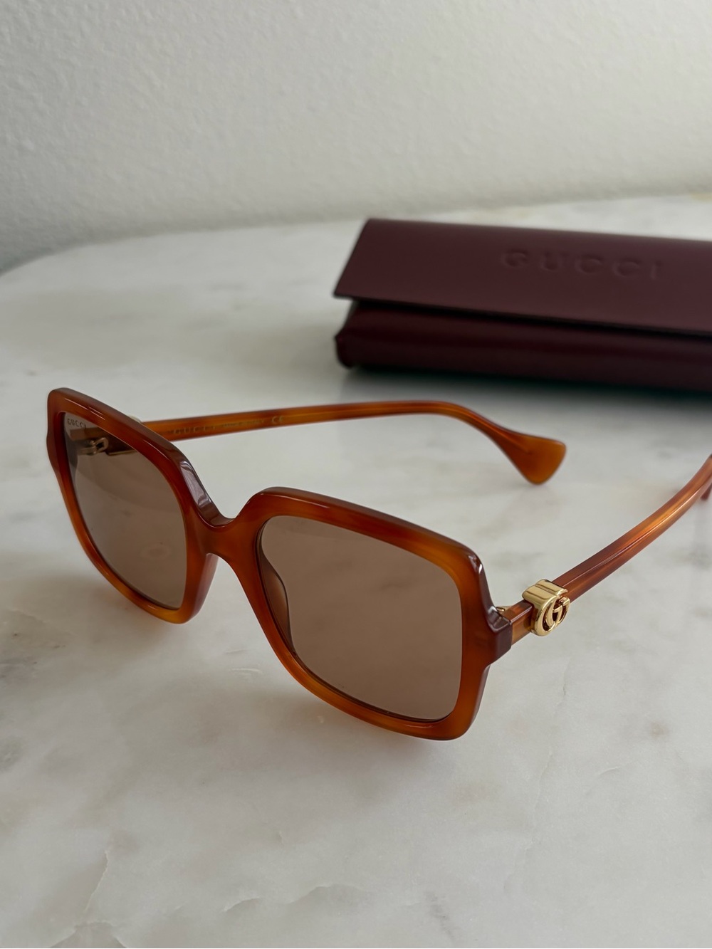 Gucci sunglasses, brown with light brown tint